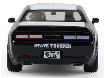 2020 Dodge Challenger SRT Hellcat "Texas Department of Public Safety" Black and White "Hot Pursuit" Series 47 1/64 Diecast Model Car by Greenlight