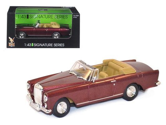 1961 Bentley Continental S2 Park Ward DHC Convertible Burgundy 1/43 Diecast Car Model by Road Signature-DiecastModeler.com