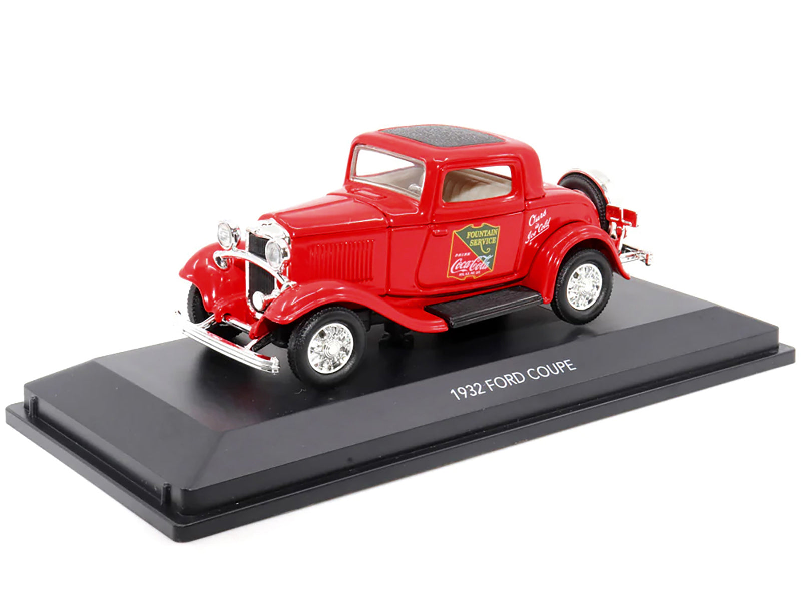 1932 Ford Coupe "Coca-Cola" Red with Black Top 1/43 Diecast Model Car by Motor City Classics-DiecastModeler.com