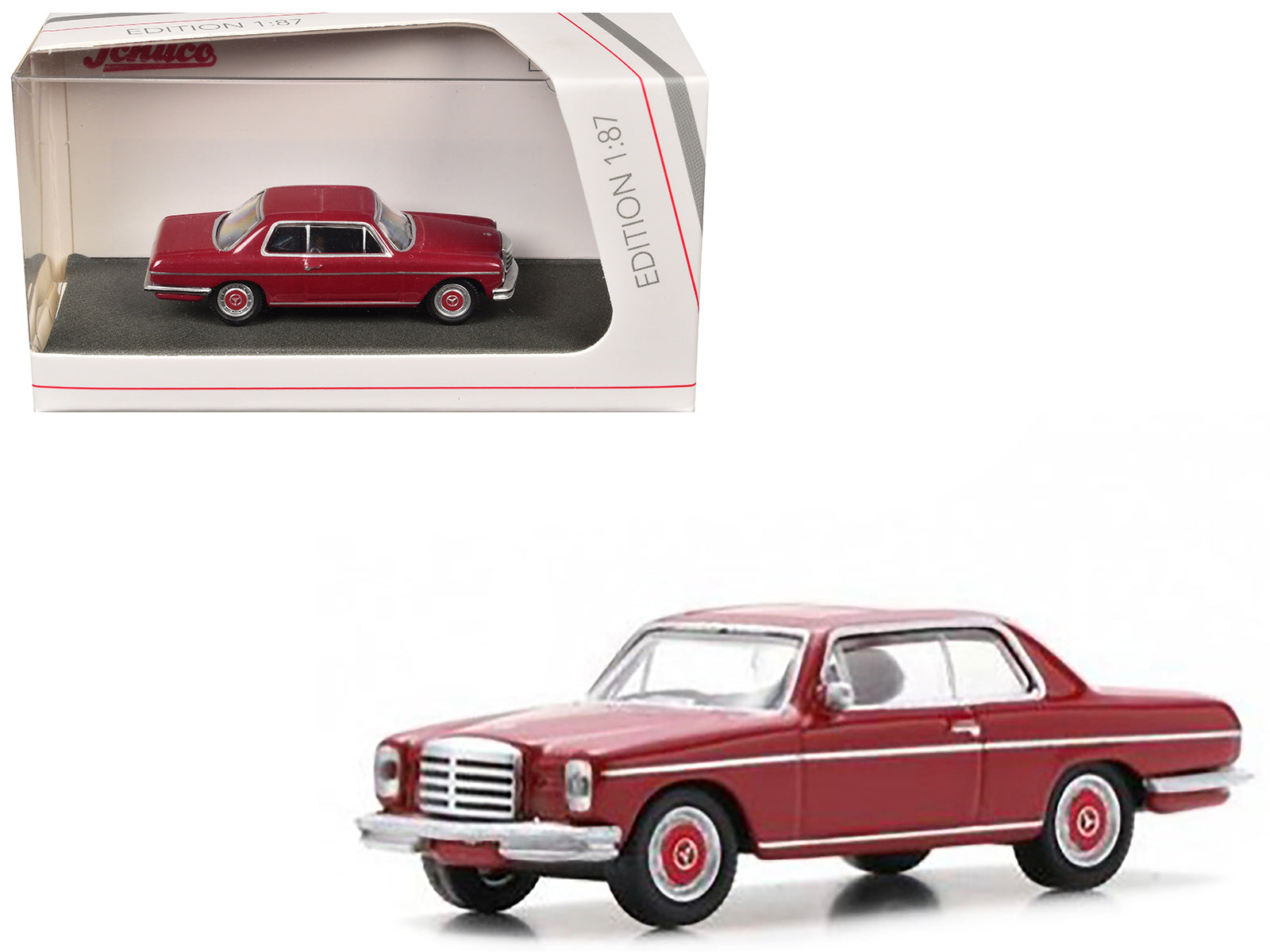 Mercedes-Benz /8 (W114) Coupe Red 1/87 (HO) Diecast Model Car by Schuco-DiecastModeler.com