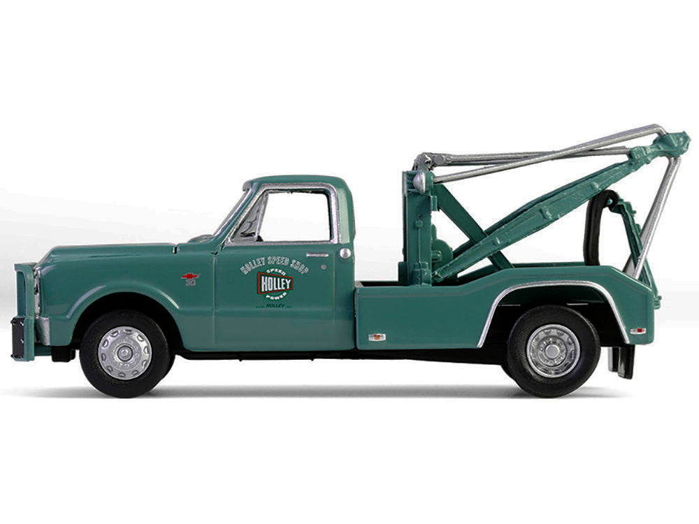1967 Chevrolet C-30 Dually Wrecker Tow Truck "Holley Speed Shop" Green "Dually Drivers" Series 16 1/64 Diecast Model Car by Greenlight