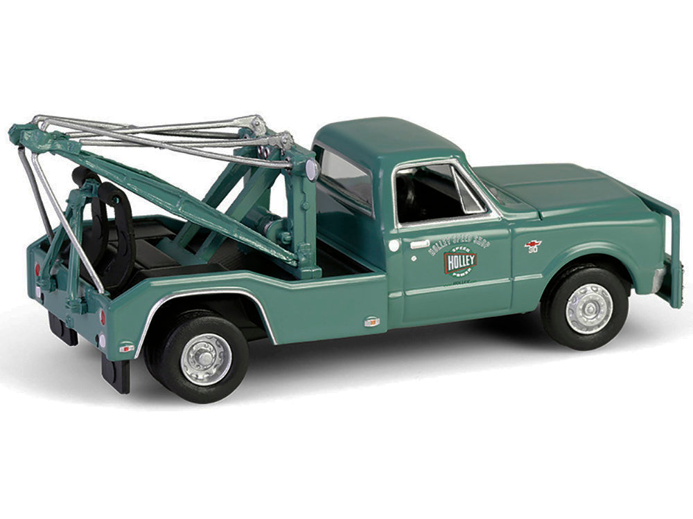 1967 Chevrolet C-30 Dually Wrecker Tow Truck "Holley Speed Shop" Green "Dually Drivers" Series 16 1/64 Diecast Model Car by Greenlight