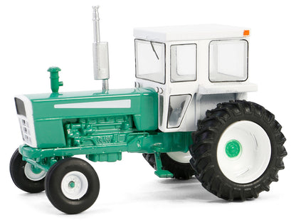 1973 Tractor with Closed Cab Green and White "Down on the Farm" Series 9 1/64 Diecast Model by Greenlight