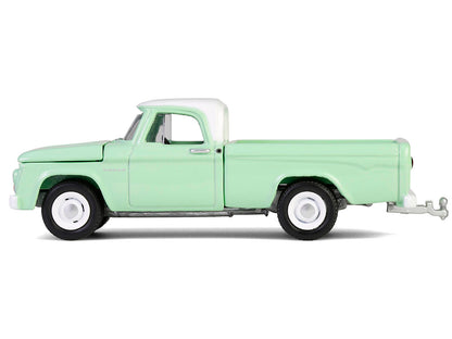 1964 Dodge D-200 Sweptline Pickup Truck Turf Green with White Top "Down on the Farm" Series 10 1/64 Diecast Model by Greenlight-DiecastModeler.com