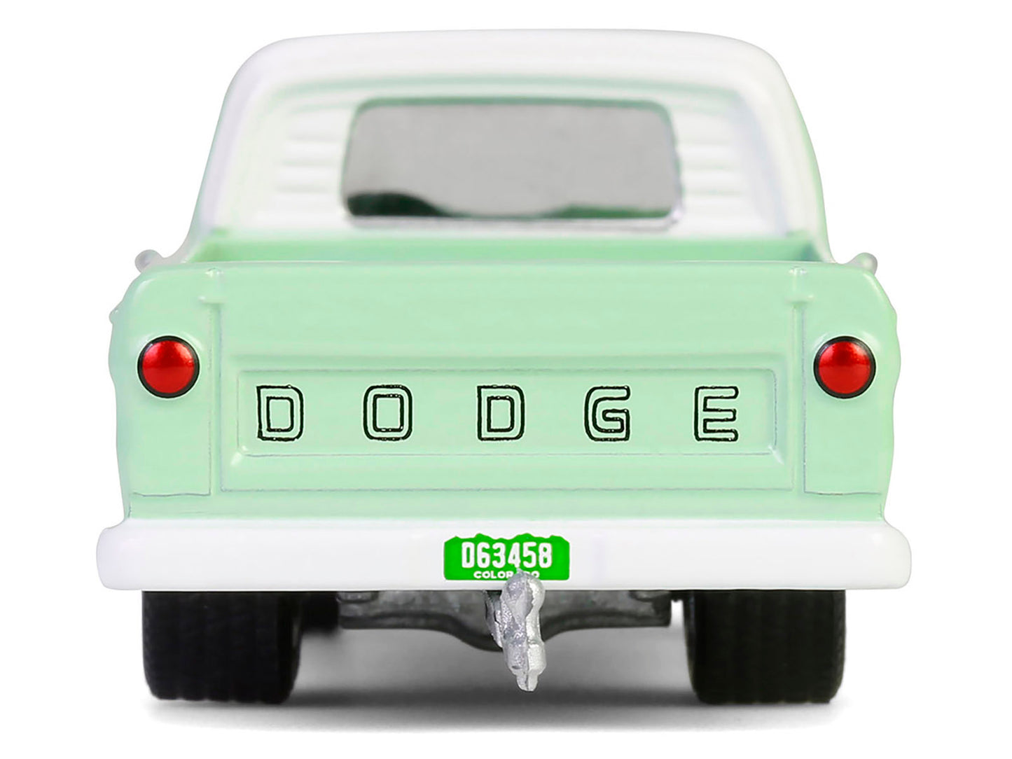 1964 Dodge D-200 Sweptline Pickup Truck Turf Green with White Top "Down on the Farm" Series 10 1/64 Diecast Model by Greenlight-DiecastModeler.com