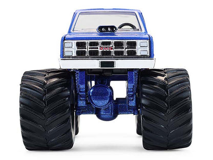 1982 GMC Sierra 2500 Monster Truck "Moonshiner!" Blue Metallic with Stripes "Kings of Crunch" Series 16 1/64 Diecast Model Car by Greenlight