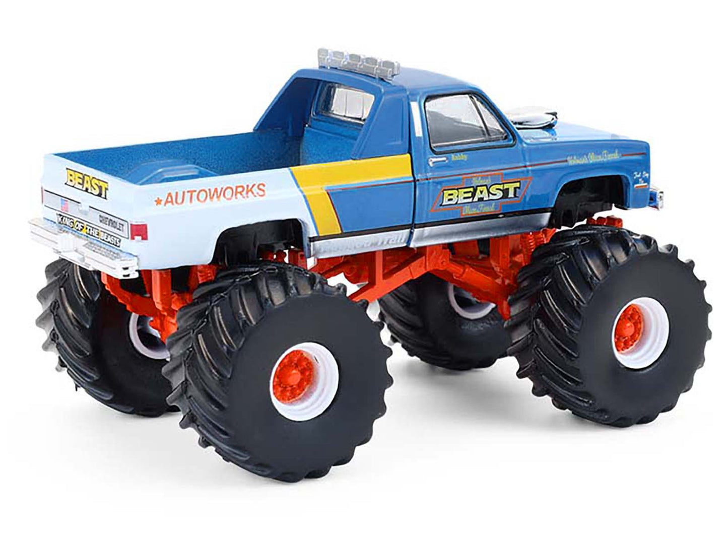 1983 Chevrolet C30 Monster Truck "Holman's Beast" Blue and White "Kings of Crunch" Series 16 1/64 Diecast Model Car by Greenlight