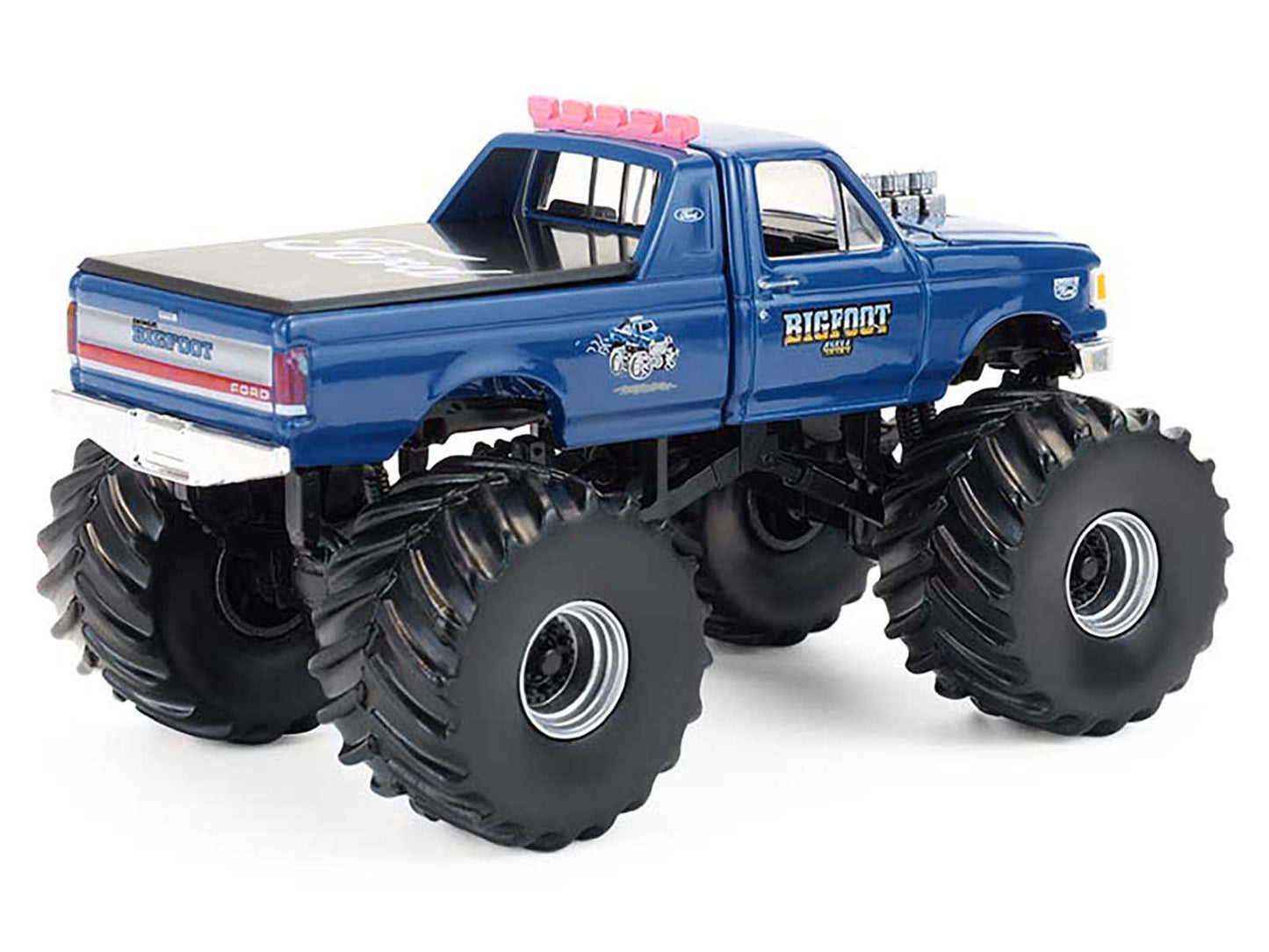 1990 Ford F-350 Monster Truck "Bigfoot #4" Blue "Kings of Crunch" Series 16 1/64 Diecast Model Car by Greenlight