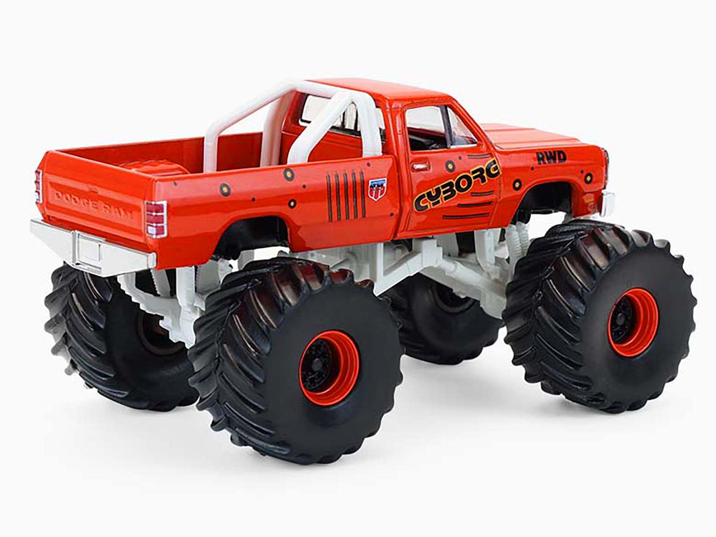 1990 Dodge Ram D250 Monster Truck "Cyborg" Red "Kings of Crunch" Series 16 1/64 Diecast Model Car by Greenlight