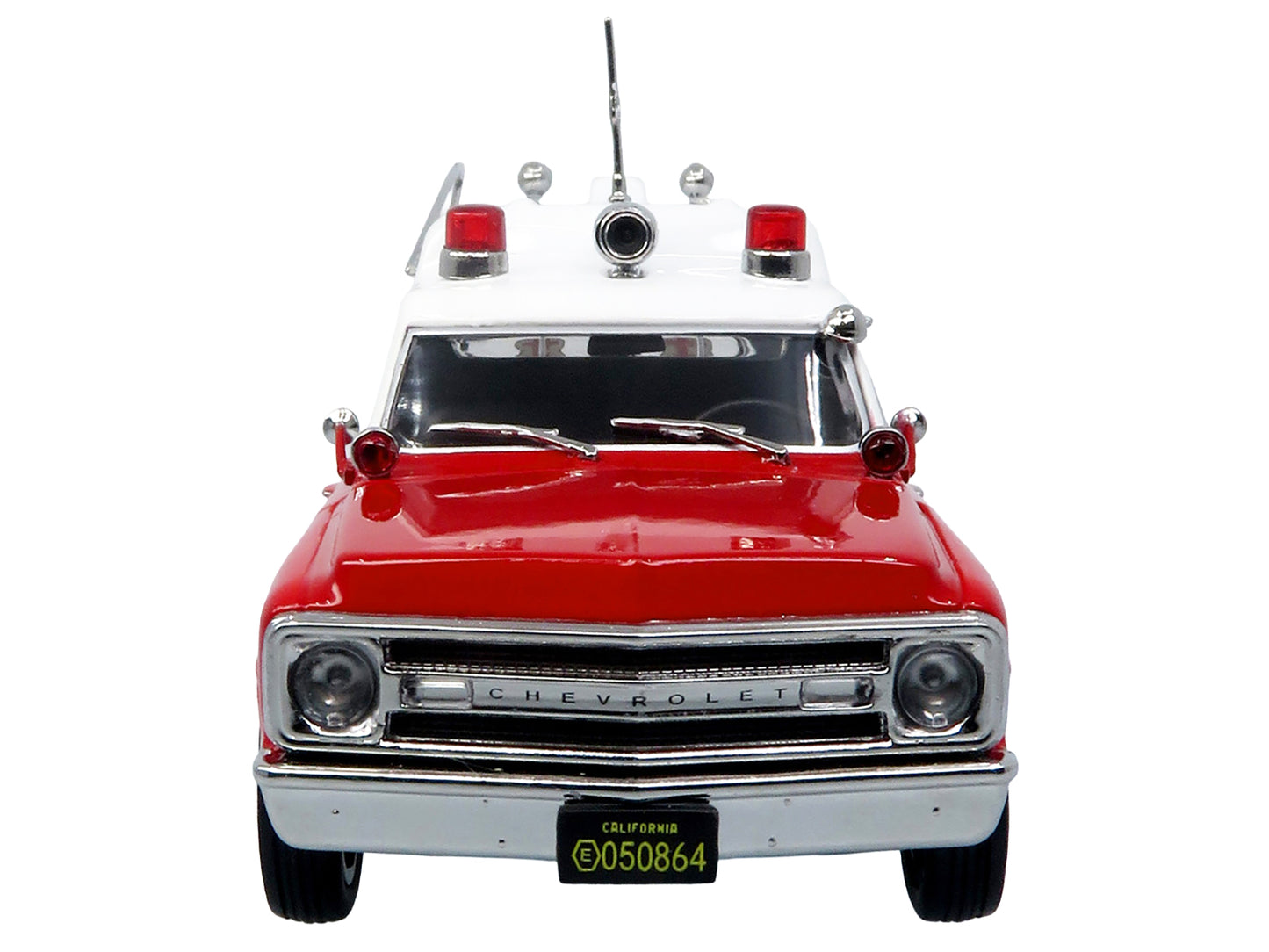 1969 Chevrolet C-10 Ambulance "Los Angeles City Fire Department" Red and White "5 Alarm" Series Limited Edition 1/50 Diecast Model by Iconic Replicas