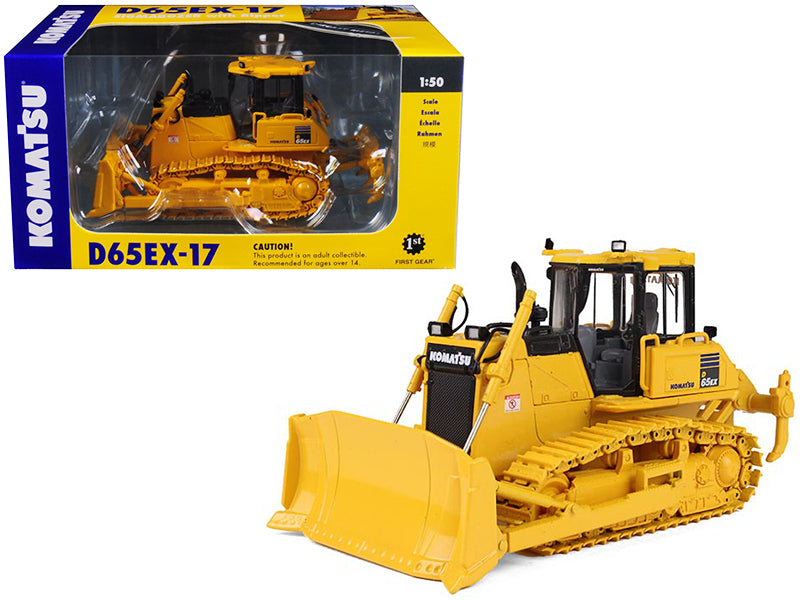 Komatsu D65EX-17 Sigmadozer with Ripper 1/50 Diecast Model by First Gear-DiecastModeler.com