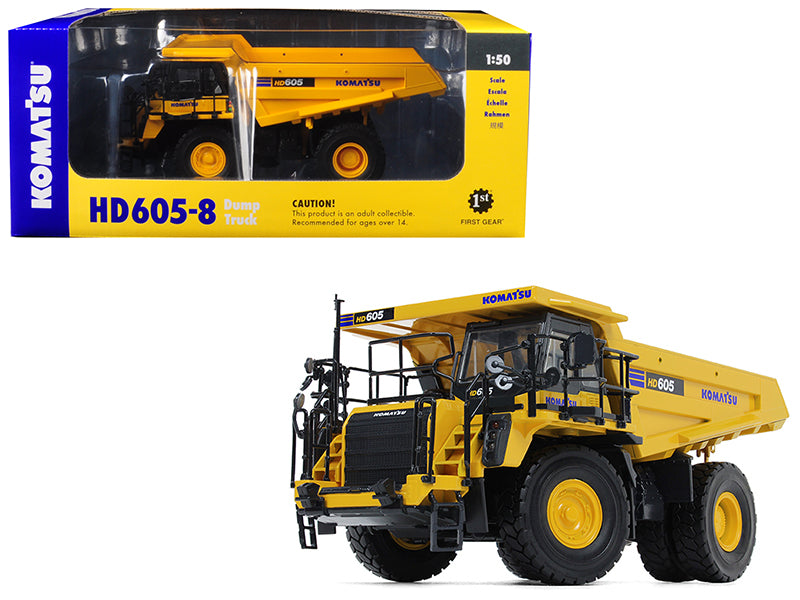 Komatsu HD605-8 Dump Truck 1/50 Diecast Model by First Gear-DiecastModeler.com