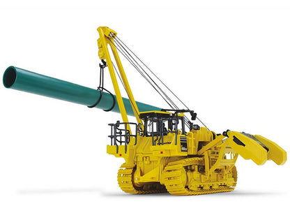Komatsu D155CX-8 With K170 Pipelayer Yellow with Accessories 1/50 Diecast Model by First Gear-DiecastModeler.com