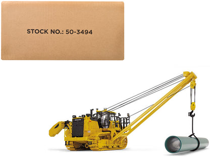 Komatsu D155CX-8 With K170 Pipelayer Yellow with Accessories 1/50 Diecast Model by First Gear-DiecastModeler.com