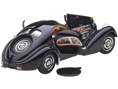1938 Bugatti Type 57SC Atlantic with Disc Wheels Black 1/43 Diecast Model Car by Autoart-DiecastModeler.com