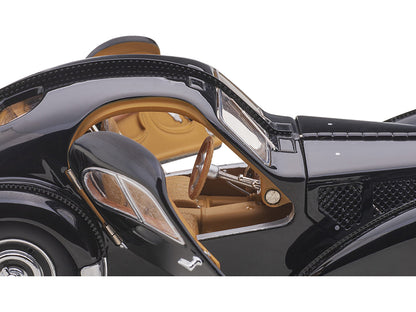 1938 Bugatti Type 57SC Atlantic with Disc Wheels Black 1/43 Diecast Model Car by Autoart-DiecastModeler.com