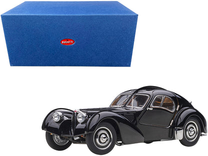 1938 Bugatti Type 57SC Atlantic with Disc Wheels Black 1/43 Diecast Model Car by Autoart-DiecastModeler.com