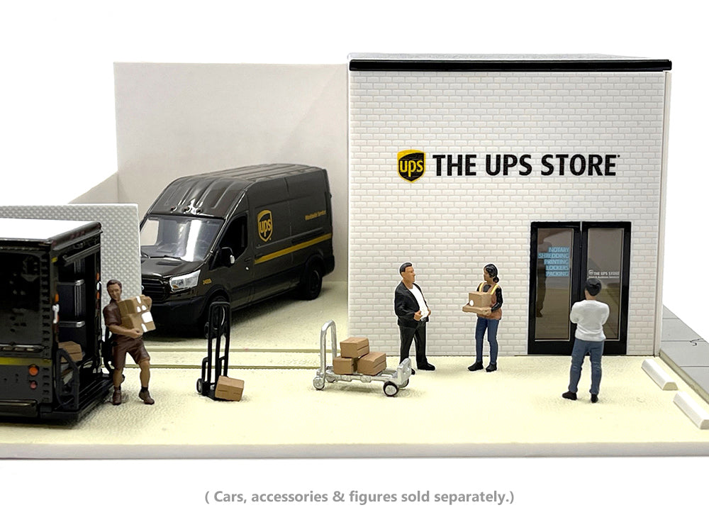The UPS Store Diorama "Mechanic's Corner" for 1/64 Scale Models by Greenlight-DiecastModeler.com