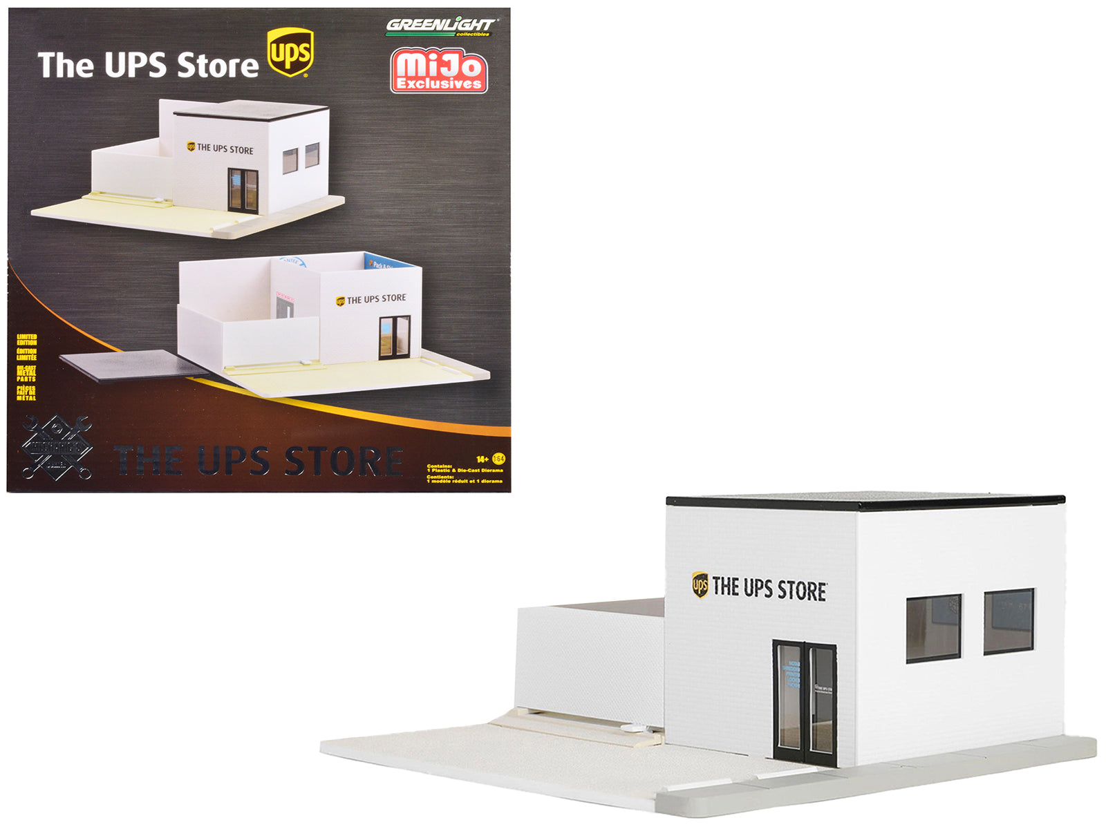 The UPS Store Diorama "Mechanic's Corner" for 1/64 Scale Models by Greenlight-DiecastModeler.com