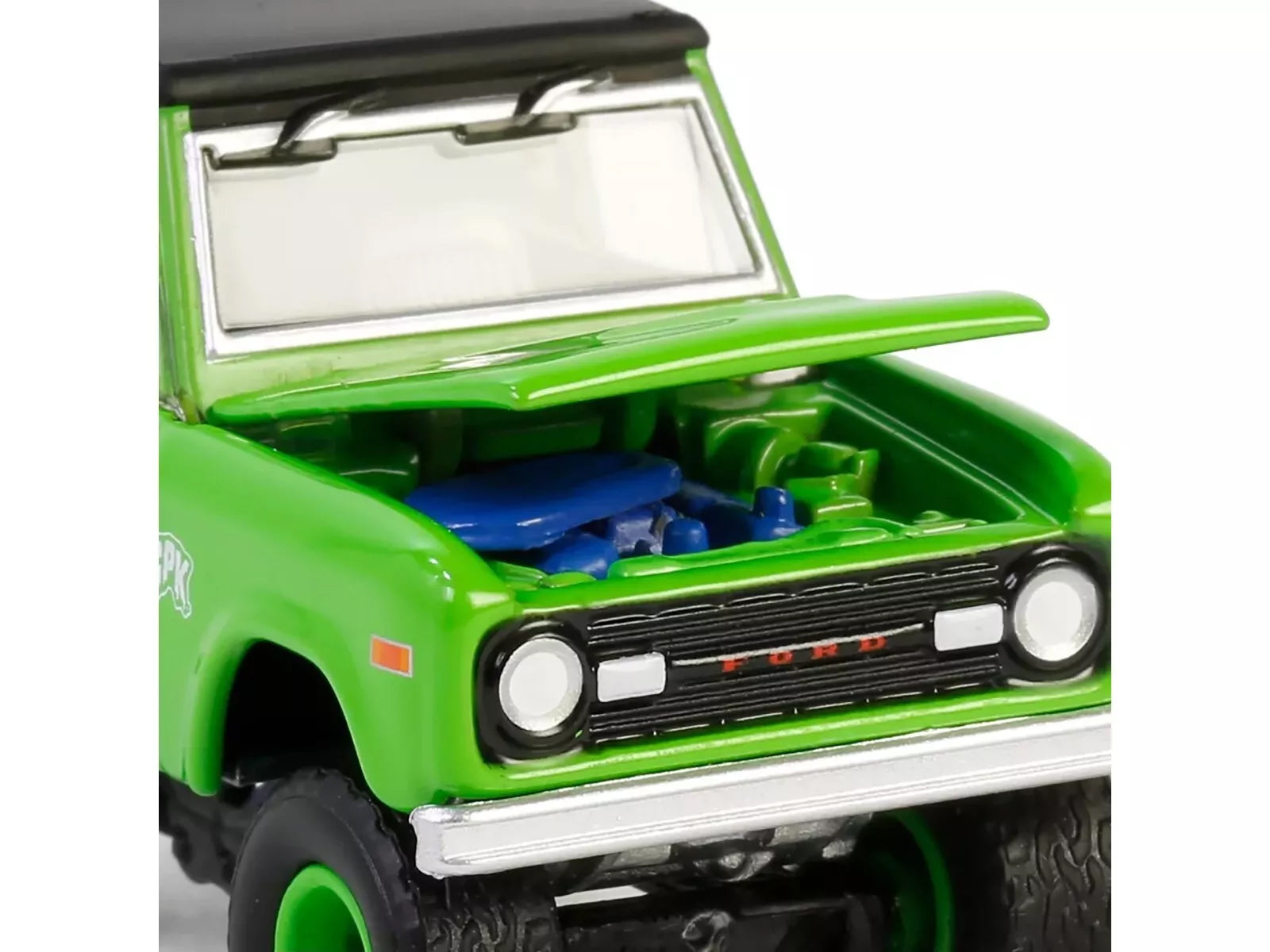 1969 Ford Bronco "Garbage Pail Kids: Super Snotty" Green with Black Top "San Diego Comic-Con 2024 Exclusive" 1/64 Diecast Model Car by Greenlight-DiecastModeler.com