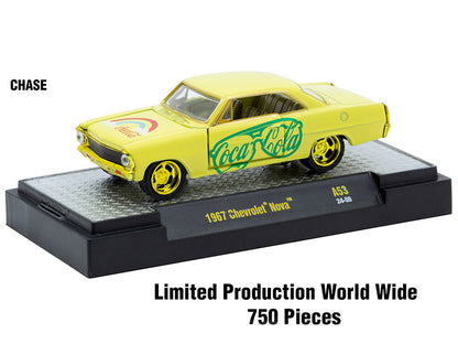 "Coca-Cola" Set of 3 pieces Release 53 Limited Edition to 10000 pieces Worldwide 1/64 Diecast Model Cars by M2 Machines