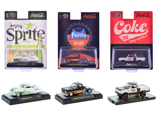 "Sodas" Set of 3 pieces Release 54 Limited Edition to 10000 pieces Worldwide 1/64 Diecast Model Cars by M2 Machines