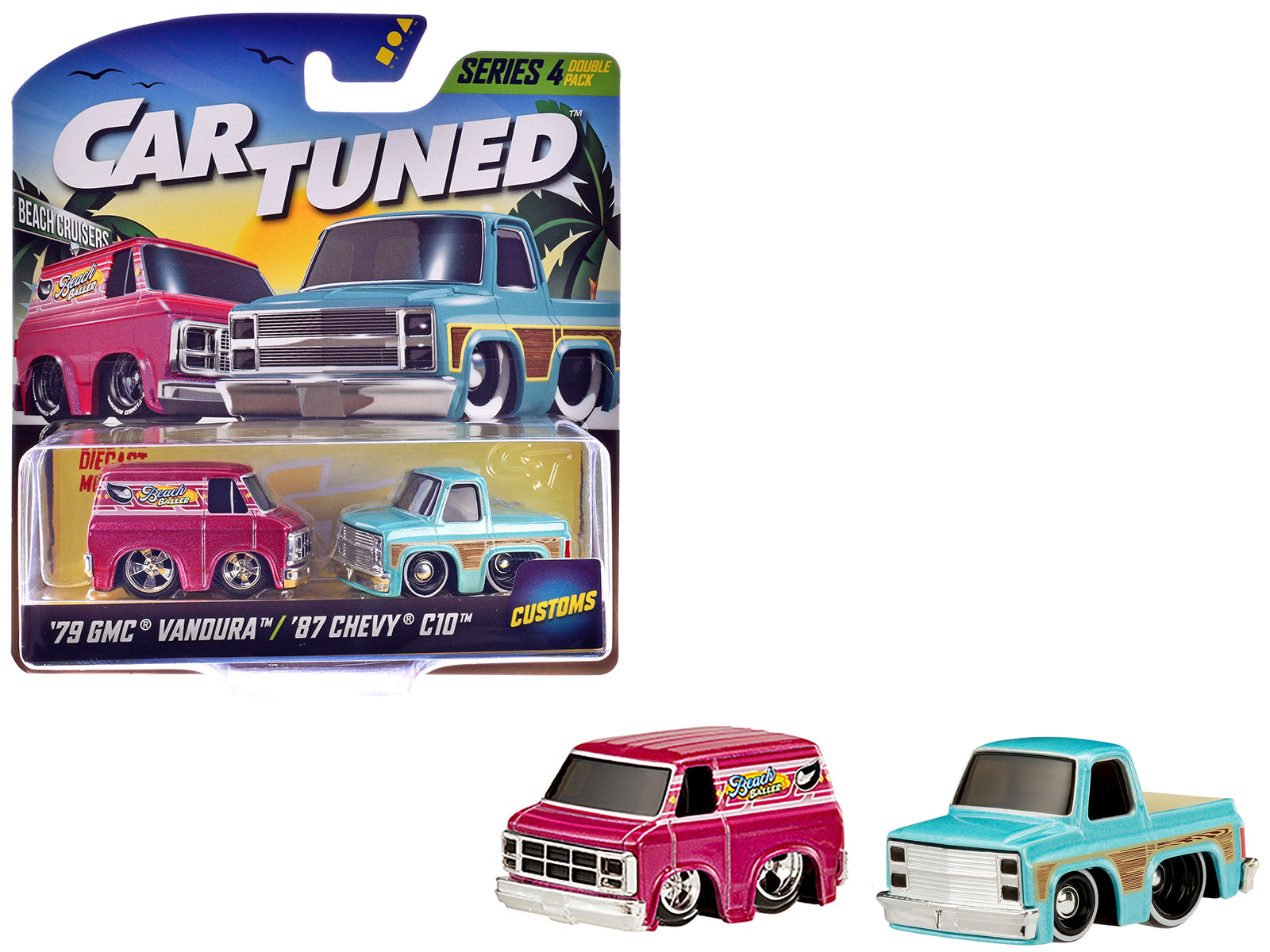 "Customs" Series 4 Double Pack Set of 2 Cars Diecast Model Cars by CarTuned-DiecastModeler.com