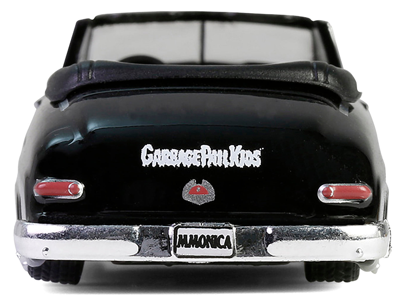 1950 Mercury Eight Convertible Lowrider Black with Flames "Menacing Monica" "Garbage Pail Kids" Series 7 1/64 Diecast Model Car by Greenlight-DiecastModeler.com