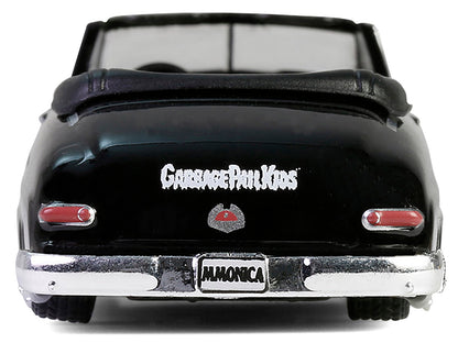 1950 Mercury Eight Convertible Lowrider Black with Flames "Menacing Monica" "Garbage Pail Kids" Series 7 1/64 Diecast Model Car by Greenlight-DiecastModeler.com