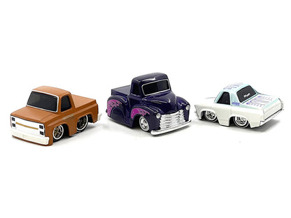 "Kustoms" Series 4 Chevrolet Triple Pack Set of 3 Cars Diecast Model Cars by CarTuned