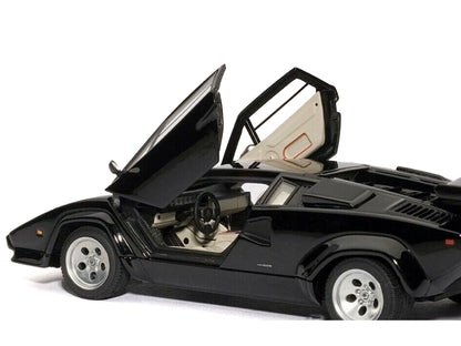 Lamborghini Countach 5000S Black 1/43 Diecast Model Car by Autoart