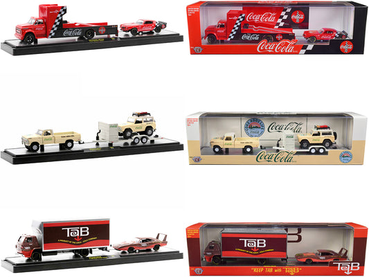 Auto Haulers "Sodas" Set of 3 pieces Release 21 Limited Edition to 8400 pieces Worldwide 1/64 Diecast Models by M2 Machines-DiecastModeler.com
