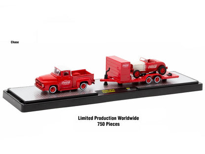 Auto Haulers "Coca-Cola" Set of 3 pieces Release 31 Limited Edition to 7250 pieces Worldwide 1/64 Diecast Models by M2 Machines-DiecastModeler.com