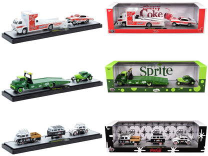 Auto Haulers "Soda" Set of 3 pieces Release 36 Limited Edition to 8000 pieces Worldwide 1/64 Diecast Models by M2 Machines-DiecastModeler.com