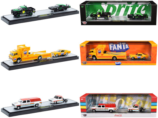 Auto Haulers "Soda" Set of 3 pieces Release 37 Limited Edition to 6000 pieces Worldwide 1/64 Diecast Models by M2 Machines-DiecastModeler.com