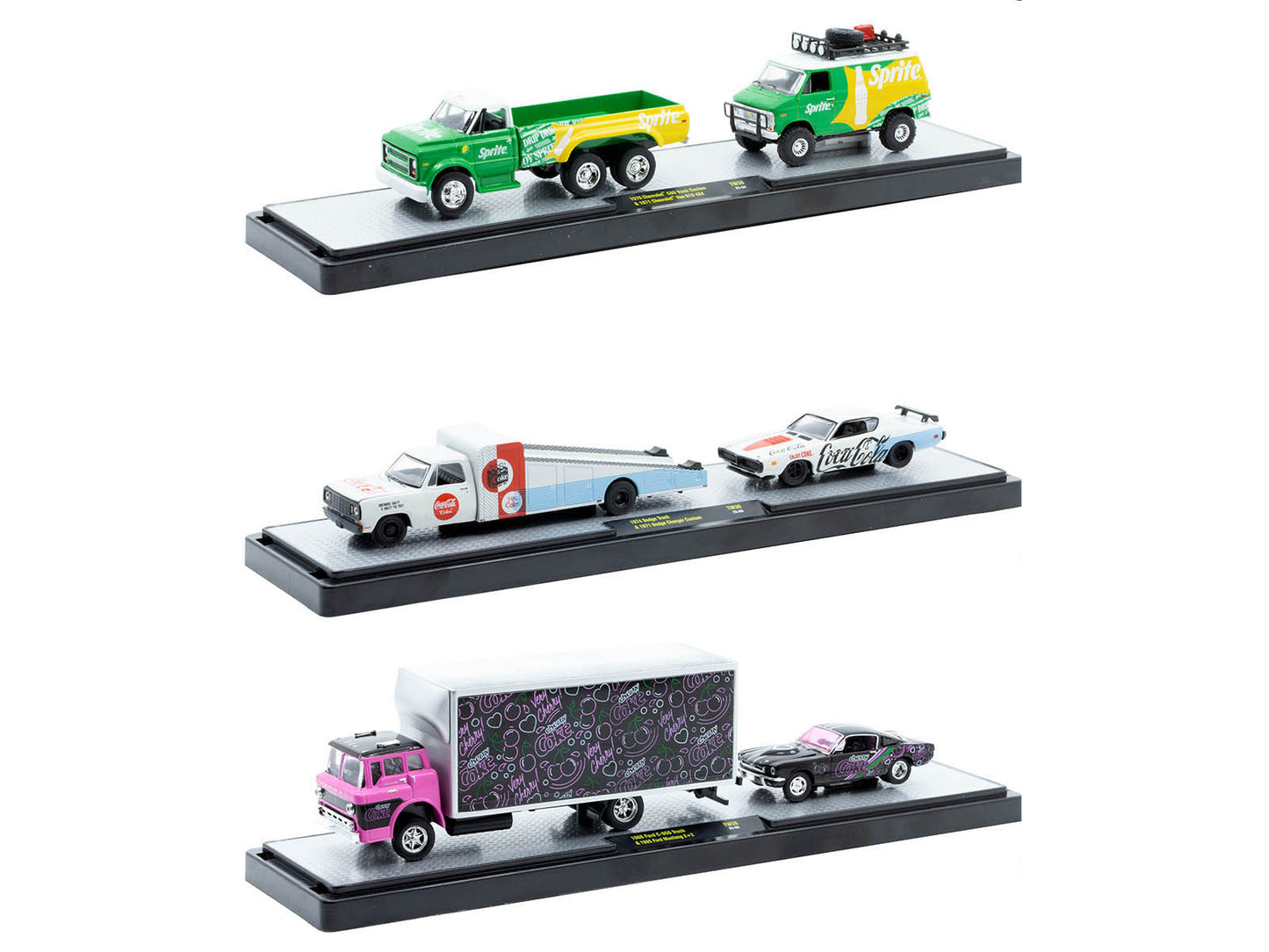Auto Haulers "Soda" Set of 3 pieces Release 38 Limited Edition to 8000 pieces Worldwide 1/64 Diecast Models by M2 Machines-DiecastModeler.com