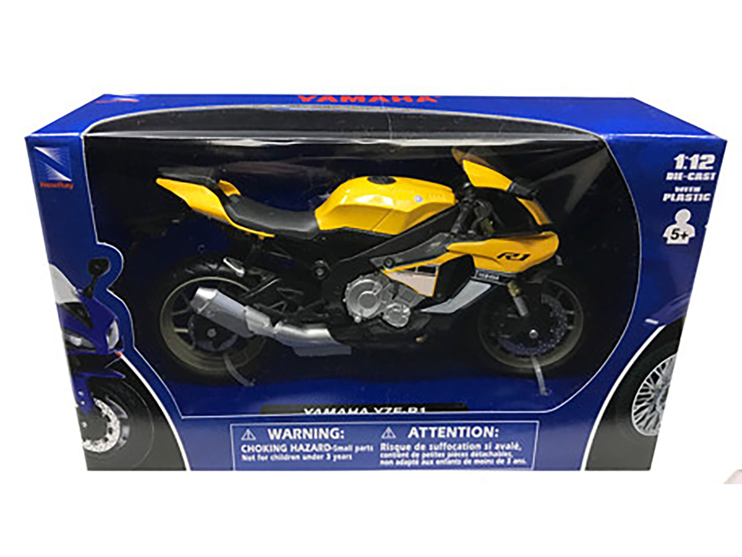 2016 Yamaha YZF-R1 Yellow Motorcycle Model 1/12 by New Ray