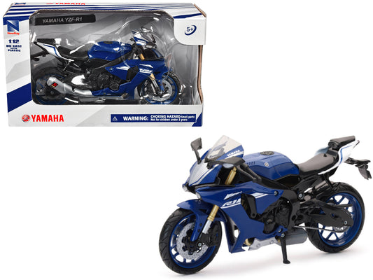 Yamaha YZF-R1 Motorcycle Blue 1/12 Diecast Model by New Ray-DiecastModeler.com
