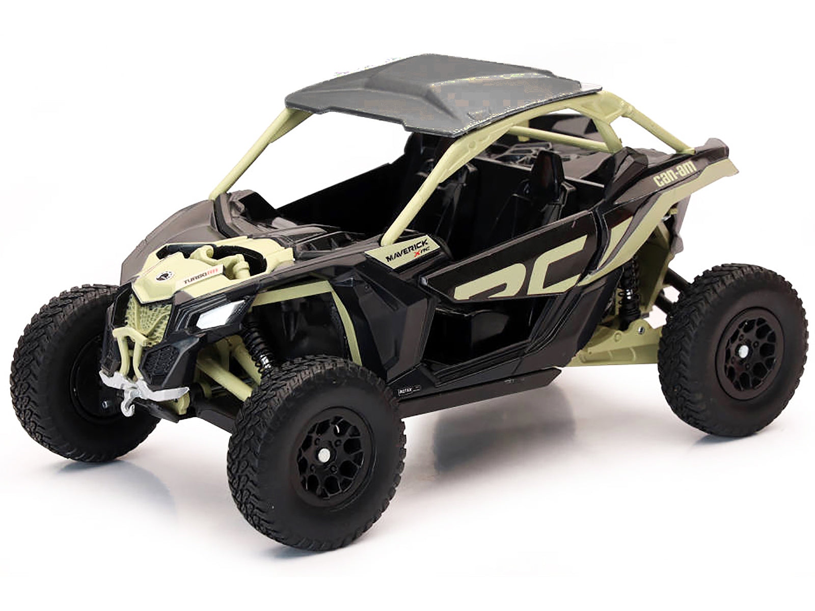 Can-Am Maverick X3 XRC Turbo ATV Tan and Black with Silver Top cast 1/18 Diecast Model by New Ray-DiecastModeler.com