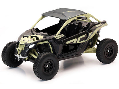 Can-Am Maverick X3 XRC Turbo ATV Tan and Black with Silver Top cast 1/18 Diecast Model by New Ray-DiecastModeler.com