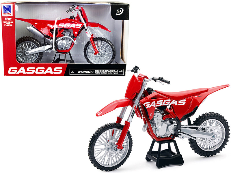 GasGas MC 450F Bike Motorcycle Red 1/12 Diecast Model by New Ray-DiecastModeler.com