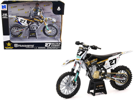 Husqvarna FC450 Motorcycle #27 Malcolm Stewart "Rockstar Energy Drink" 1/12 Diecast Model by New Ray-DiecastModeler.com