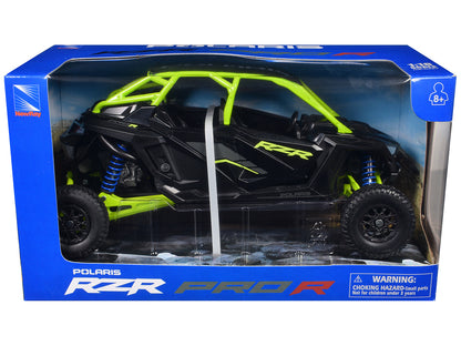 Polaris RZR Pro R UTV Black and Lime Green 1/18 Diecast Model by New Ray