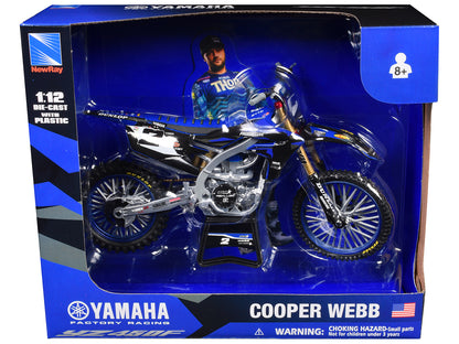 Yamaha YZ450F Motorcycle #2 Cooper Webb "Yamaha Factory Racing" 1/12 Diecast Model by New Ray
