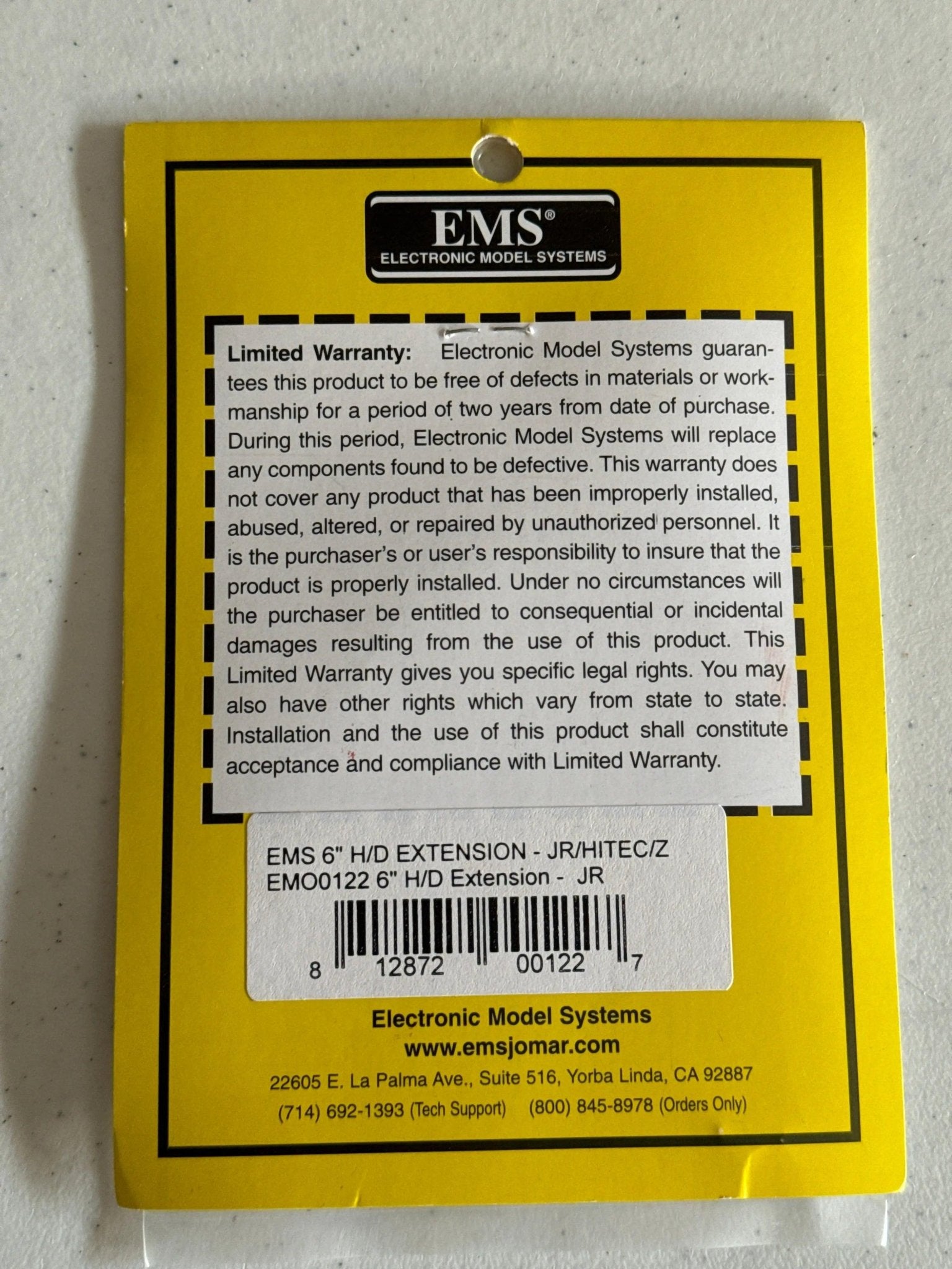 6” HD Servo Extension - EMS-DiecastModeler.com