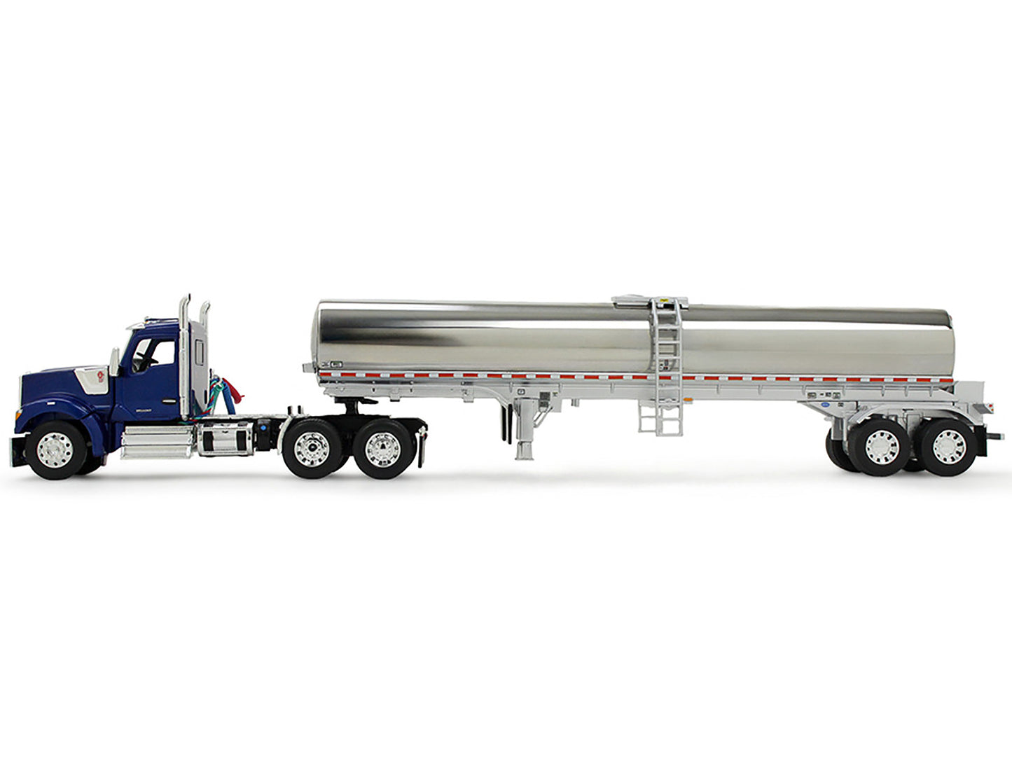 Kenworth W990 Day Cab with Walker Food Grade Tank Trailer Viper Blue 1/64 Diecast Model by DCP/First Gear