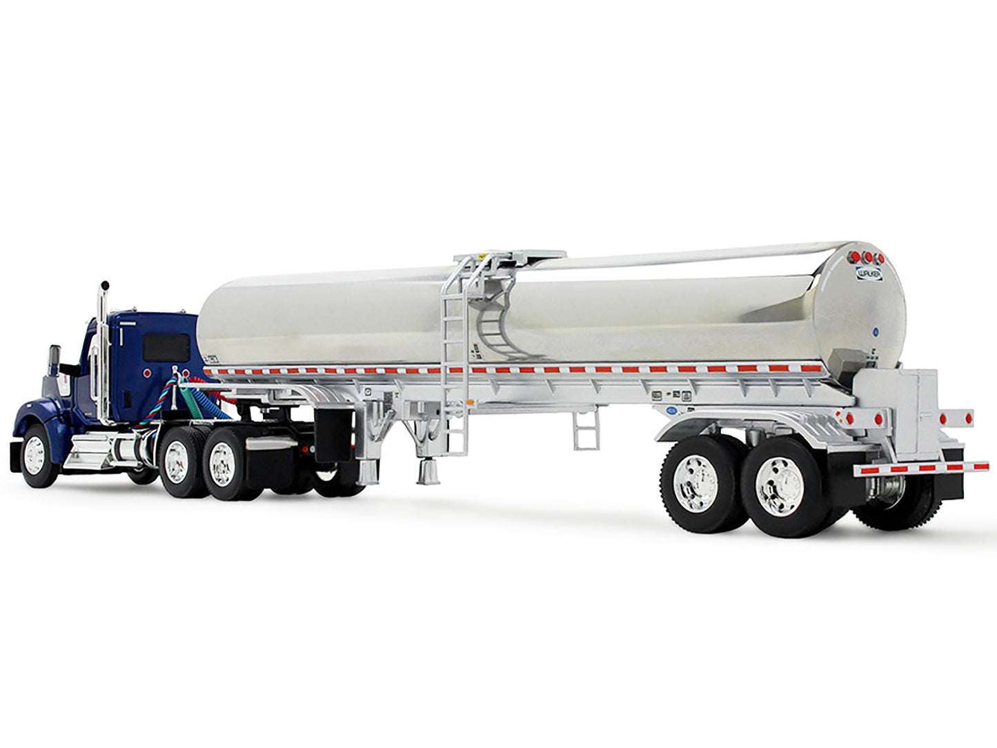 Kenworth W990 Day Cab with Walker Food Grade Tank Trailer Viper Blue 1/64 Diecast Model by DCP/First Gear