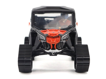 Can-Am Maverick X3 X RS Turbo RR Winter Version Chalk Gray and Magma Red with Driver Figure 1/32 Diecast Model by BRP Models