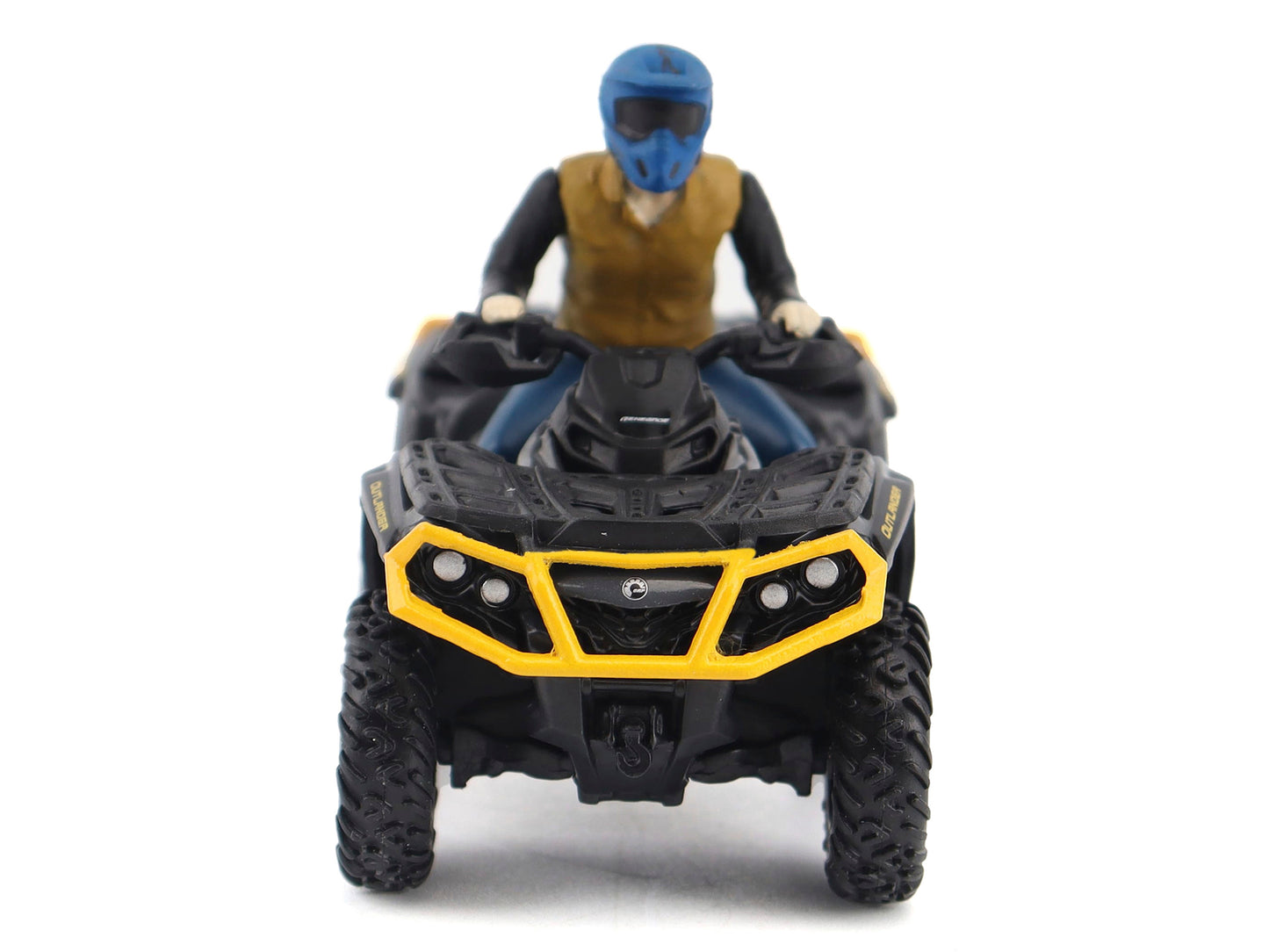 Can-Am Outlander XT-P 1000R ATV Iron Gray and Neo Yellow with Driver Figure 1/32 Diecast Model by BRP Models
