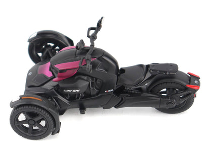 Can-Am Ryker 3-Wheel Motorcycle Pink Punk and Black with Driver Figure 1/32 Diecast Model by BRP Models